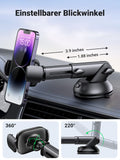 1 x RAW Customer Returns UGREEN Mobile Phone Holder Suction Cup 360 Car Mobile Phone Holder 2 in 1 Universal Mobile Phone Holder Car Compatible with iPhone 15 Pro Max Plus 14 13 Galaxy F34 S23 Ultra Huawei Mate 60 Pro Redmi K60 etc. Black  - RRP €15.07