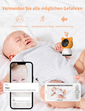 1 x RAW Customer Returns TECGUUD baby monitor with camera with smartphone app control, baby monitor with 5 screen, baby monitor camera with audio, baby monitor with camera with night view - RRP €90.1