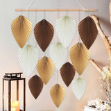 22 x Brand New YBwanli boho decoration wedding decoration leaves garland vintage, forest decoration beige, garden party pompoms decoration, It is very suitable to express nature and simplicity, creative decoration charm 12 pieces - RRP €243.98