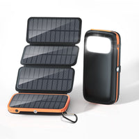 1 x RAW Customer Returns Solar Power Bank 26800mAh, CONXWAN Solar Charger with 4 Panels and 3 Outputs Portable Charger USB C Fast Charging External Battery for Smartphones Tablets and Camping - RRP €33.43