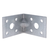 1 x RAW Customer Returns Corner Bracket 90mm Reinforced Angle Connector Heavy Duty Steel L Shaped Fixing 90x90x50x2mm Zinc Finish for Wooden Cabinets Furniture Shelf Bracket Pack of 5  - RRP €12.99