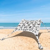 1 x RAW Customer Returns Night Cat Beach Tent Sun Shade Sail UPF 50 UV Protection with Sand Anchor Aluminum Poles for Beach Park Backyard - RRP €99.99