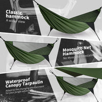 1 x RAW Customer Returns Himeland Hammock Outdoor Ultralight L 275x140cm , Camping Hammock with Mosquito Net and Tarp, 200 Load Capacity - Light Breathable, Hammock Camping with Tarpaulin Weather Protection for Trekking, Travel - RRP €45.31