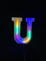 1 x Brand New Nordstylee LED Light Up Letters - Neon Light Up Letters for Wall, Birthday Party, Christmas, Wedding Decoration - Colorful Letters U  - RRP €19.2