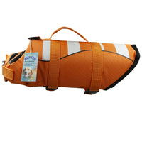 1 x RAW Customer Returns Lifesaver Dog Life Jacket Pet Swimsuit Swimming Adjustable Size with Handle for Small Medium Large Dogs S, Orange  - RRP €18.0