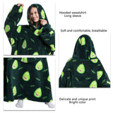 1 x RAW Customer Returns ANGGREK Oversized Hoodie Flannel Blanket Hoodie Warm Blanket One Size Oversized Sweatshirt with Pocket,Small Pear - RRP €33.99