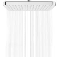 1 x RAW Customer Returns Rain shower head shower head 35X22cm rain shower square watersaving YUANNY head shower with anti-limescale nozzles adjustable built-in shower heads bathroom large overhead shower square chrome, white - RRP €30.24