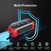 1 x RAW Customer Returns BELTTT 500W power inverter 12v to 230v, 1000W peak voltage converter 12V 230V with EU socket, 4 USB ports and LCD digital display for car, caravan, boat, camping - RRP €59.99