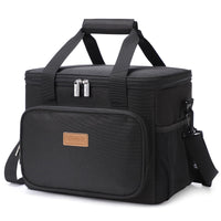 1 x RAW Customer Returns Lifewit Cooler Bag, 15L 24 Cans Cooler Bag Lunch Bag Insulated Lunch Bag for Lunch Work School Beach Picnic Black  - RRP €24.43