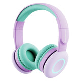 1 x RAW Customer Returns BIGGERFIVE Bluetooth headphones for kids, colorful LED lights, 85 94 dB volume limit, 50 hours playtime, foldable, wireless and wired, children s headphones with microphone for school tablet mobile phone PC - RRP €32.99