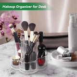 16 x Brand New OEH Make up Organizer, 5 Compartments, Skin Care Organizer, 360 Rotating Makeup Organizer for Desk, Multifunctional Small Makeup Organizer, Acrylic Makeup Organizer for Bathroom - RRP €154.72