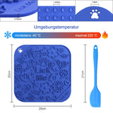 1 x RAW Customer Returns Tosiicop Licking Mat Dog 2 Pack Licking Mat Dog with 1 Silicone Spatula BPA-free Licking Mat Dog Large with Super Strong Suction Power Licking Mat Dog for Dog Bathing Dog Training Dark Blue, Coral Red  - RRP €9.06