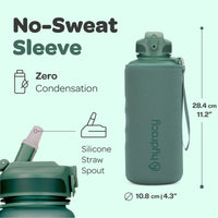 1 x RAW Customer Returns Hydracy Drinking Bottle with Straw and Time Marker - 2L Water Bottle - BPA-Free Drinking Bottle - Leak-Proof Sports Bottle - Condensation-Free for Sports and Outdoor - RRP €27.97