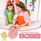 2 x Brand New Vspek Christmas Cookie Cutters, 8 Pieces Christmas Cookie Cutters, 3D Cookie Cutters, Christmas Cookie Cutters for DIY Fondant Dough Pastry, Cookie Molds for Children - RRP €40.8