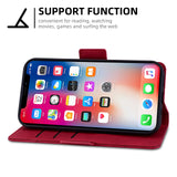 1 x Brand New ONETHEFUL Cell Phone Case iPhone XS X Shockproof Case Magnet Card Slot Stand Function Wallet Leather Foldable Protective Case for iPhone X, iPhone XS Red - RRP €21.6