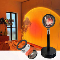 1 x RAW Customer Returns GY Sunset Lamp, 360 Degree Light Projector Lamp, 5W Sunset Light, USB LED Bedroom Lights, Sunset Lamp, Sunset Light, Rotation Light Projector, Room Bedroom Decorations - RRP €19.99