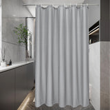 1 x RAW Customer Returns EurCross Shower Curtain 120 x 200 for the Bathtub, Grey Narrow Textile Fabric Bathroom Curtain, Small Anti-Mold Waterproof Washable Shower Curtains with 8 Rings - RRP €15.12