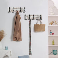 1 x RAW Customer Returns QILICZ 2 pieces hook rail coat hooks made of wood, coat hooks wall hooks, wall coat rack wood 15 hooks coat rack wall coat hooks for washroom, bedroom, kitchen - RRP €33.19