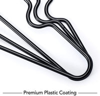 1 x RAW Customer Returns HOUSE DAY Clothes Hangers Black Pack of 40 Rubber-Coated Metal Clothes Hangers Wire Hangers Clothes Hangers Non-Slip Clothes Hangers Stable Space Saving Clothes Hangers Thin Clothes Hangers 0.4 cm Thick - RRP €30.24