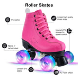 1 x RAW Customer Returns Roller skates for girls women, women s classic retro roller skates, 4 shiny wheels roller skates for men and boys, PU leather adult roller skates for indoor outdoor, ideal for beginners - RRP €50.41