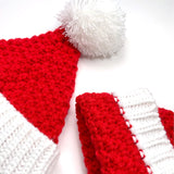 17 x RAW Customer Returns Atuful Knitted Christmas Hat for Adults and Children Santa Hat Knitted Plush Edge Christmas Party Red Santa Claus Hat Elastic Soft - RRP €274.21