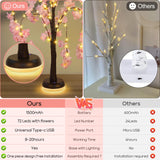 1 x RAW Customer Returns GOESWELL Tree Lamp,Tabletop Tree 60CM Artificial Trees Pink Cherry Blossom Tree-1  - RRP €36.38