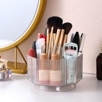 6 x Brand New LINFIDITE 360 Rotating Make Up Brush Holder Clear Makeup Lip Gloss Organizer Case with 5 Slots Clear White - RRP €59.94