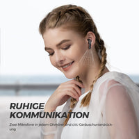 1 x RAW Customer Returns SoundPEATS Wireless Headphones, In-Ear Bluetooth Earphones with Mini Charging Case, 4 Microphones, 25 Hours Running Time, Touch Control, USB Type-C, Wireless Earbuds with Powerful Bass, TrueAir2 White  - RRP €47.21