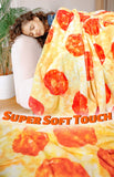 1 x RAW Customer Returns Pizza Blanket 200cm Double-Sided, Giant Round Novelty Pepperoni Blanket Soft Warm Flannel Cuddly Blankets Realistic Food Plush Towels Creative Gifts for Kids Family - RRP €29.99