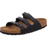 1 x RAW Customer Returns Birkenstock Florida Birko Flor, black, size 37 - RRP €94.95