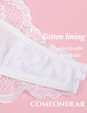 1 x RAW Customer Returns comeondear women s briefs lace string thong sexy panties hollow out hipster summer underpants large sizes underwear white XL-XXL 44-46  - RRP €27.6