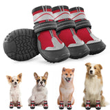 1 x RAW Customer Returns Dolahovy 4Pcs Dog Boots, Dog Boots Waterproof Dog Shoes Non-Slip Dog Boots Paw Protection Dog Boots Reflective Dog Boots Paw Protection Breathable Dog Shoes Paw Protection - RRP €20.4