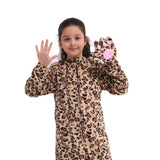 1 x RAW Customer Returns Sincere Party Fleece Cat Onesie Costume Leopard Cat Halloween Costume for Kids X-Large 10-12  - RRP €24.99