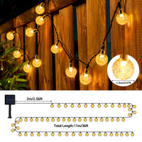 1 x RAW Customer Returns Solar Outdoor Light Garlands, OxyLED 11M 60 LED Solar String Lights Led Outdoor Garden 8 Modes IP65 Outdoor Solar Lights for Garden Terrace Patio Balconies Party Wedding Warm White  - RRP €13.99