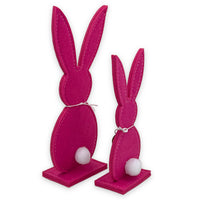 6 x Brand New MIJOMA Set of decorative bunnies, Easter bunny made of felt as a silhouette for standing up, Easter decoration felt bunny, 2 pieces - 15 and 20 cm gray  - RRP €59.88