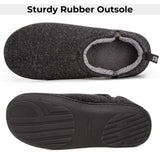 1 x RAW Customer Returns Snug Leaves Men s Fuzzy Wool Felt Memory Foam Slippers Anti-Slip Warm Faux Sherpa Slippers with Dual Side Elastic Gores Gray,44-45 EU - RRP €26.99