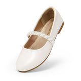 1 x RAW Customer Returns DREAM PAIRS Girls Mary Jane Strap Flat Shoes Ballerinas Princess Shoes Flat School Shoes Ivory SERENA-100-KIDS-E Size 34 EUR  - RRP €24.58