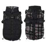 5 x Brand New MOREZI Winter Dog Jacket, Back Zipper Opening and Closing, with Reflective Striped Straps, Suitable for Small and Medium Dogs-Black-S - RRP €144.95