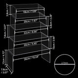 1 x RAW Customer Returns BELLE VOUS Pack of 5 Transparent Methacrylate Display Stands for Figures in 5 Different Sizes for Shelves and Countertops Pedestal for Jewelry, Figures, Cupcakes and Desserts - RRP €22.0