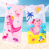 5 x Brand New Dotie Beach Towel - 76 x 150 cm Beach Towel Soft Kids Bath Towel Quick Dry Sand Free Bath Towels Lightweight Absorbent Towel Pool Swimming Travel - RRP €96.0