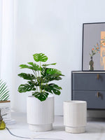 1 x RAW Customer Returns Zelihrdu artificial plant in pot artificial trees large leaf plant silk flowers fake plants outdoor green plant silk plant houseplant artificial flower decor office 75cm large monstera palm  - RRP €24.99