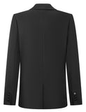 1 x RAW Customer Returns Tapata Women s Double Breasted Blazer Long Sleeve Business Casual Office Work Oversize Jacket with Pockets, Black, X-Large - RRP €36.7