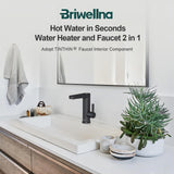 1 x RAW Customer Returns Briwellna Instant Hot Water Tap for Bathroom, Tankless Electric Water Heater Tap, Electric Tap with Digital Display Fast Heating Water Sink Tap Black  - RRP €80.75