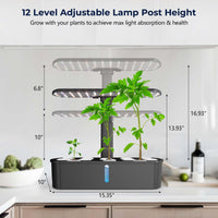 1 x RAW Customer Returns Yoocaa Home Hydroponic Greenhouse for 12 Plants, Smart Home Hydroponic Vegetable Garden Kit with LED Light, Adjustable Height in 12 Levels, Automatic Timer Seedless  - RRP €83.59