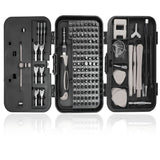 7 x Brand New 139 in 1 Screwdriver Kit, Precision Mechanics Magnetic Tool Set, 108 and 3 Longer High Quality S2 Steel Bits, Professional DIY Glasses Repair Tool Black  - RRP €165.83