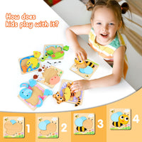 13 x Brand New Kizmyee Wooden Puzzle Wooden Toys 6 PCS for Children Plug-in Puzzle Montessori Toys Baby I Learning Toys Educational Toys Gifts for Children from 2 3 4 Years Old Boy Girl - RRP €196.56