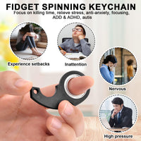 3 x Brand New Spinner Keychain, Key Spinner, Keychain Fidget Ring Toy for Adults and Children to Relieve Boredom A  - RRP €57.6