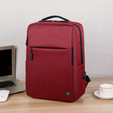 1 x Brand New DA.VI. 2023 USB PC backpack 15.6 tablet laptop Ipad work travel office. 20 L backpack. Many pockets. Resistant Waterproof, includes USB cable for Powerbank. Unisex, Ultralight red  - RRP €27.64