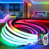 1 x RAW Customer Returns KSIBNW Neon LED Strip RGB, 10m LED Strip with Power Supply and LED Controller, 230V Flexible Waterproof IP65 Neon Light Strip for Bedroom, Indoor and Outdoor Use - RRP €90.74