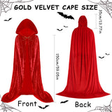 2 x Brand New TOPJOWGA Halloween Cloak with Hood, Grim Reaper Costume, 180 cm Vampire Cloak, Halloween Cloaks Costume Adults, Halloween Cloak Men Women for Halloween Costume Cosplay Party - RRP €38.4